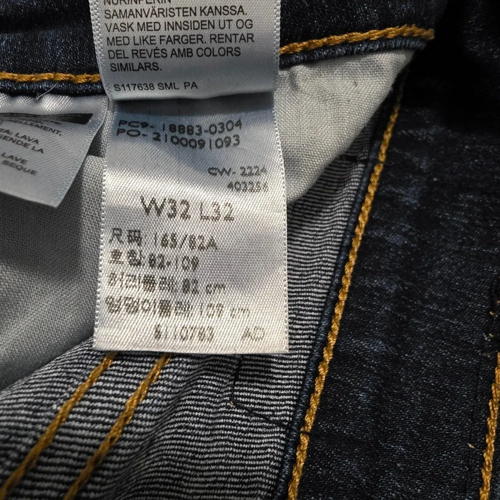 Levis 724 High Rise Straight Jeans Dark Wash Denim Blue Pants Mens 32x30